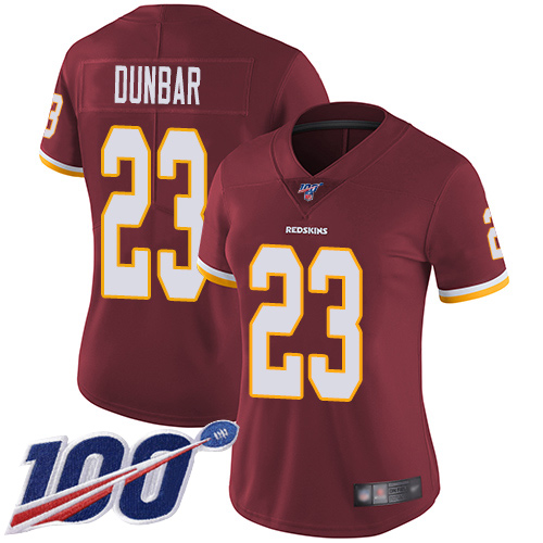 Washington Redskins Limited Burgundy Red Women Quinton Dunbar Home Jersey NFL Football 23